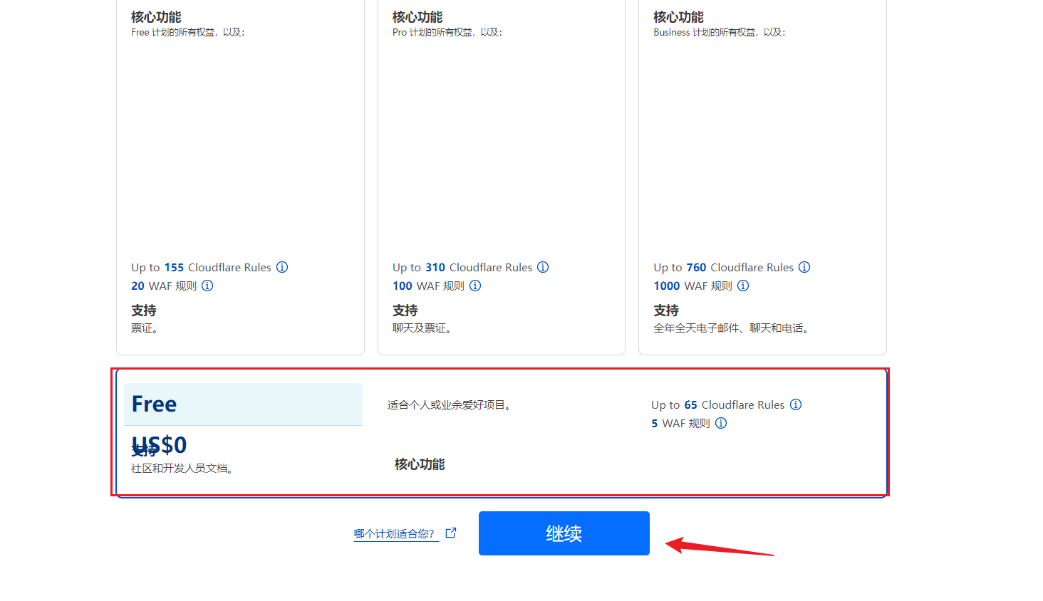 cloudflare套餐选择